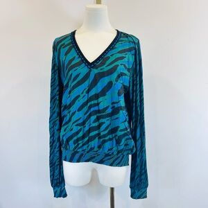 Anthropologie Blank London Long Sleeve Relaxed Blouse Size Medium